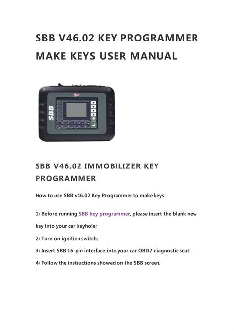 sbb key programmer smart card|sbb key programmer manual.